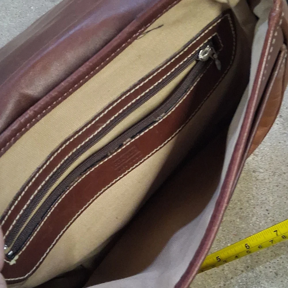 Mens Cole Haan Brown Leather Satchel Bag